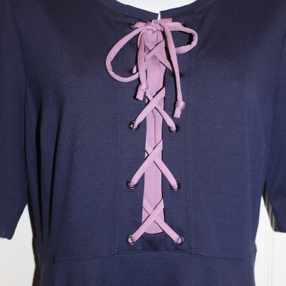 Brand New Anthropologie Navy Dress Women's Medium - Picture 3 of 7